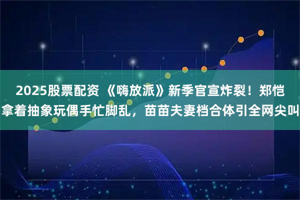 2025股票配资 《嗨放派》新季官宣炸裂！郑恺拿着抽象玩偶手忙脚乱，苗苗夫妻档合体引全网尖叫